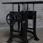 Hoogte verstelbaar tafel onderstel closeup van mechanisme