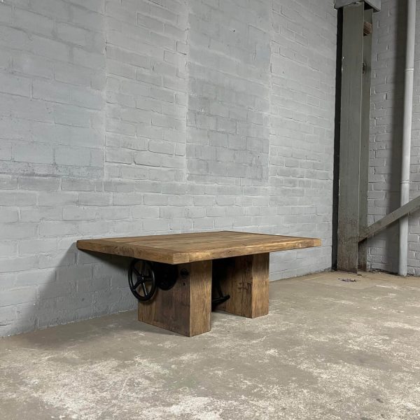 Duérmete Online Salontafel, in hoogte verstelbaar, voor woonkamer of eetkamer, witte afwerking met deksel Cambria, afmetingen: 90 cm (breedte) x 50 cm (diepte) x 46-57 cm (hoogte), hout, 90 x 50 x
