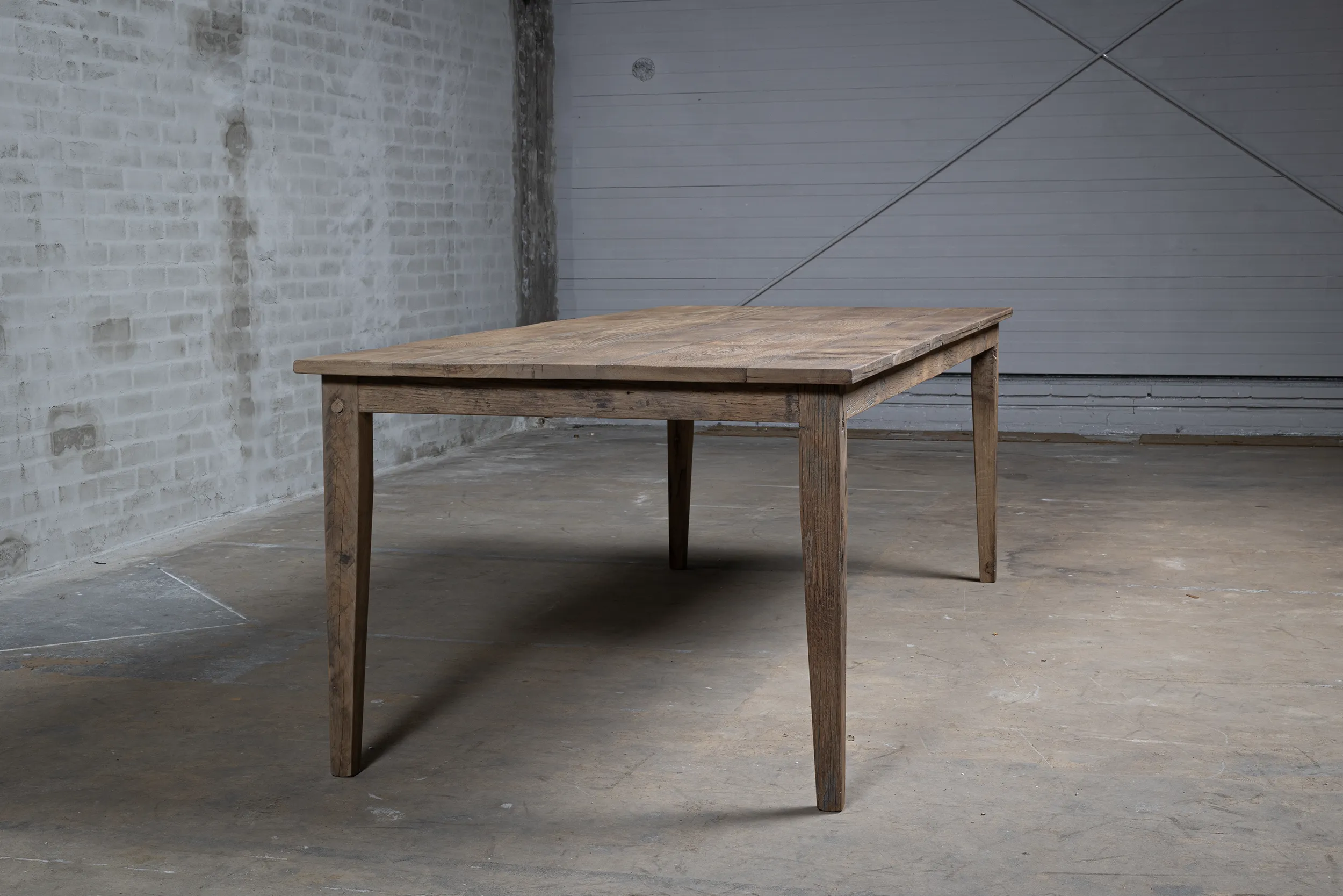 Z021-TOP134-4 Franse boerentafel Jean van oud eikenhout in landelijke stijl