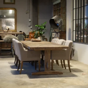 Landelijke eettafel Münster - Eiken Kloostertafel op maat - Z028