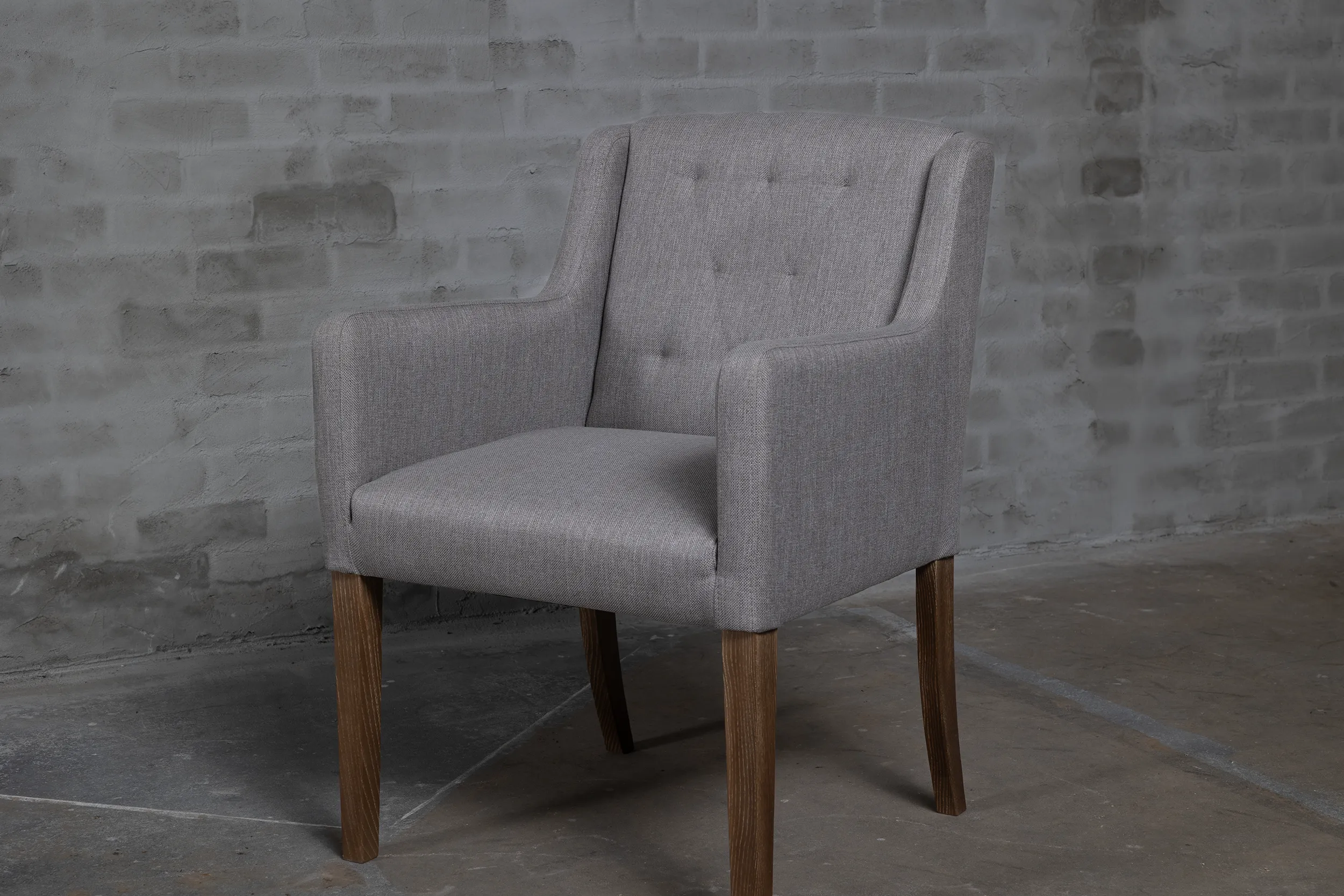 Landelijke eetkamerstoel met armleuning S40-4