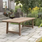 Landelijke kloostertafel voor buiten T22 gemaakt van Fraké hout