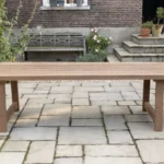 Landelijke kloostertafel voor buiten T22 gemaakt van Fraké hout