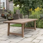 Landelijke kloostertafel voor buiten T22 gemaakt van Fraké hout
